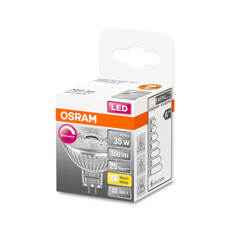 Osram MR16 350lm 2700K Himmennettävä Led-kohdelamppu 4 Osram MR16 350lm 2700K Himmennettävä Led-kohdelamppu - Image 2