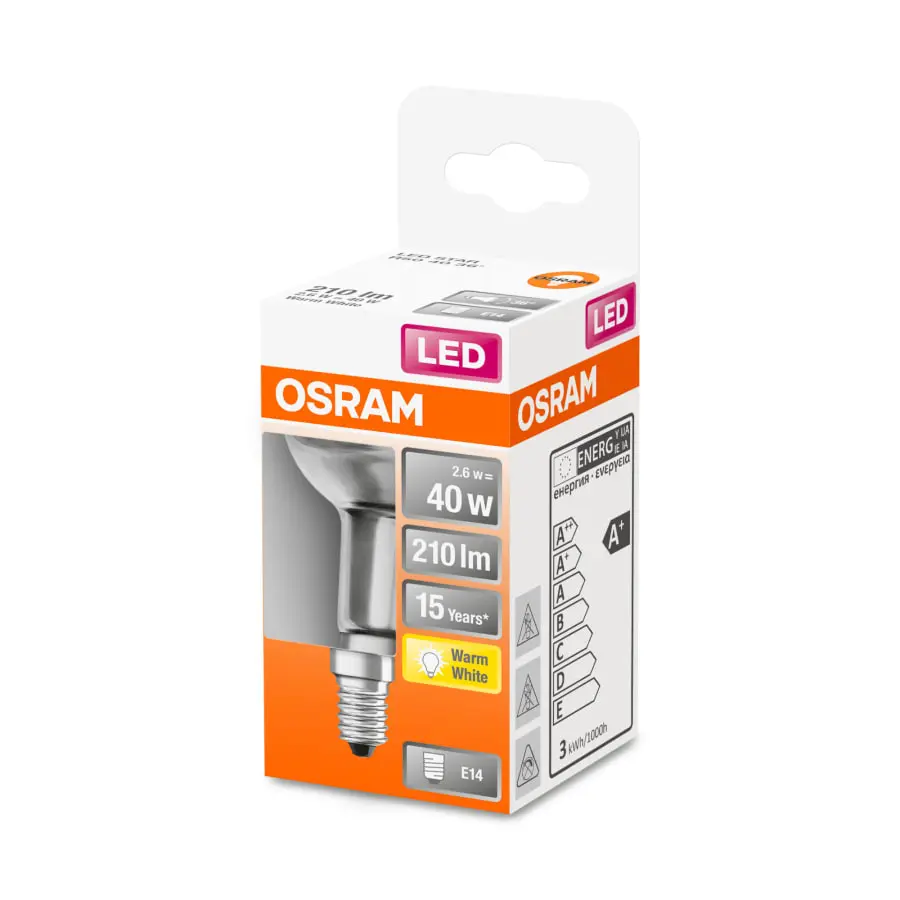 Osram E14 R50 210lm 2700K Led-kohdelamppu 4 Osram E14 R50 210lm 2700K Led-kohdelamppu - Image 2