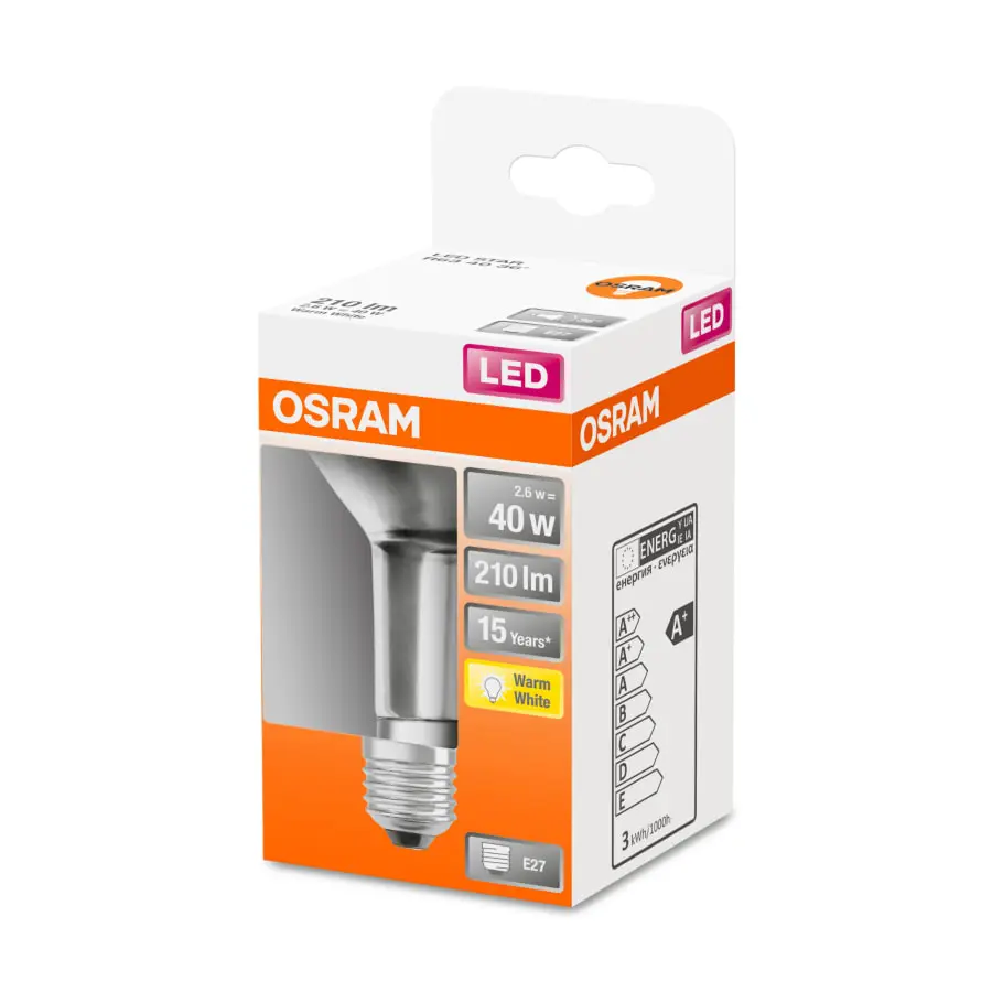 Osram R63 E27 210lm 2700K Led-kohdelamppu 4 Osram R63 E27 210lm 2700K Led-kohdelamppu - Image 2