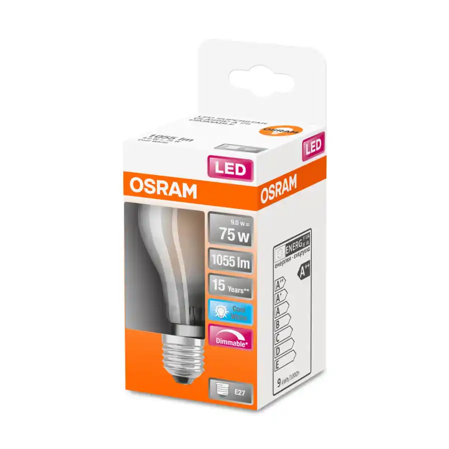 Osram E27 1055lm 4000K Himmennettävä Filamentti Led-vakiolamppu, Matta 4 Osram E27 1055lm 4000K Himmennettävä Filamentti Led-vakiolamppu, Matta - Image 2
