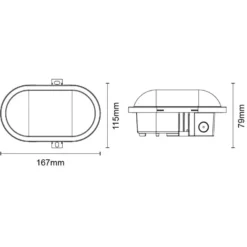 Megaman IP44 ODI Ovaali Led Varastovalaisin -Konstsmide Kauppa 4892657110838 4