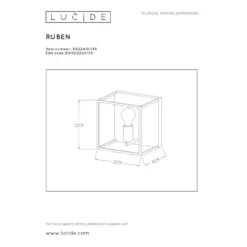 Lucide Ruben Seinävalaisin -Konstsmide Kauppa 5411212000170 5