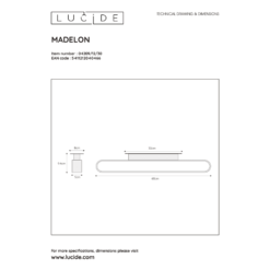 Lucide Madelo IP44 LED Seinävalaisin -Konstsmide Kauppa 5411212040466 5