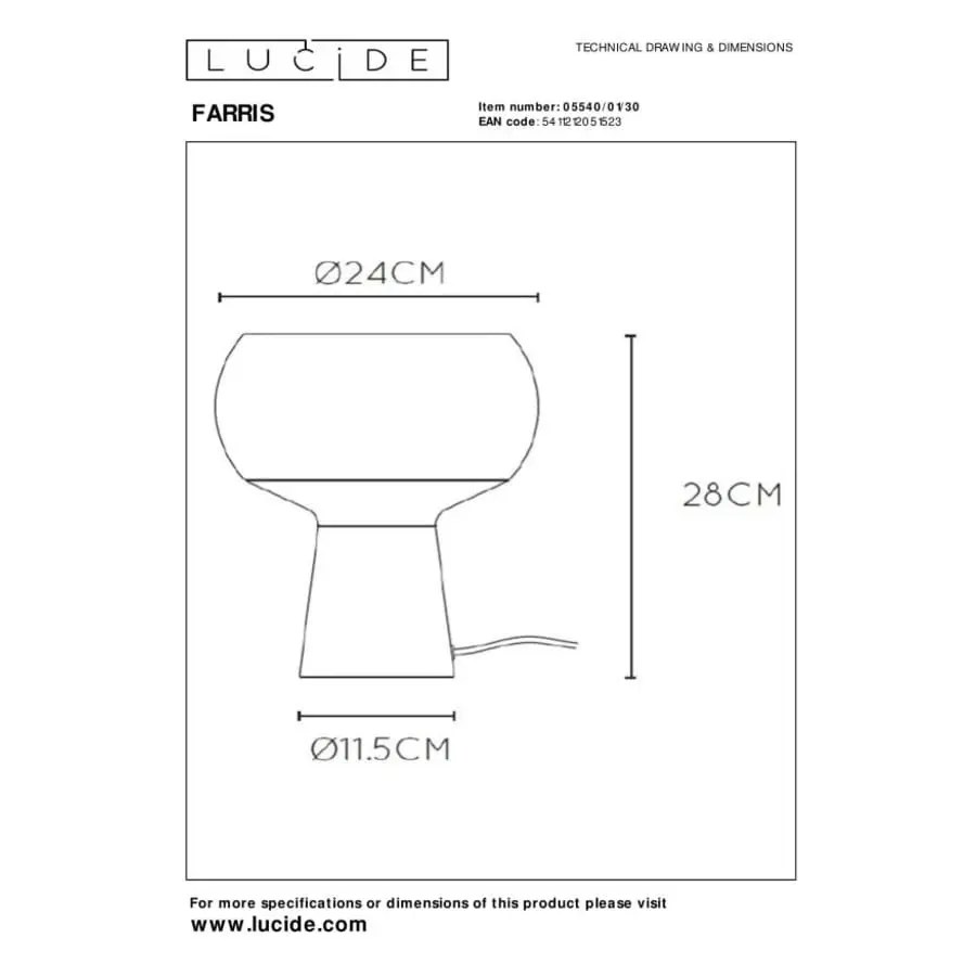 Lucide Farris Pöytävalaisin 7 Lucide Farris Pöytävalaisin - Image 5
