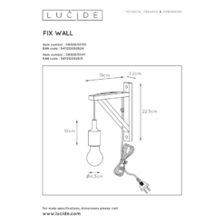 Lucide Fix Wall Seinävalaisin -Konstsmide Kauppa 5411212082831 5