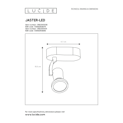 Lucide Jaster LED Kattospottivalaisin -Konstsmide Kauppa 5411212114679 5