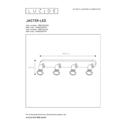 Lucide Jaster 4-os LED Kattospottivalaisin -Konstsmide Kauppa 5411212114747 4