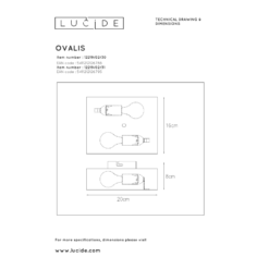Lucide Ovalis Seinävalaisin -Konstsmide Kauppa 5411212126788 4