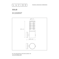 Lucide Solid Ulkoseinävalaisin 9 Lucide Solid Ulkoseinävalaisin -Konstsmide Kauppa 5411212143761 4