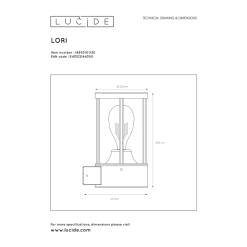 Lucide Lori Ulkoseinävalaisin -Konstsmide Kauppa 5411212144300 5