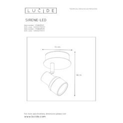 Lucide Sirene IP44 LED Kattospotti -Konstsmide Kauppa 5411212176097 4