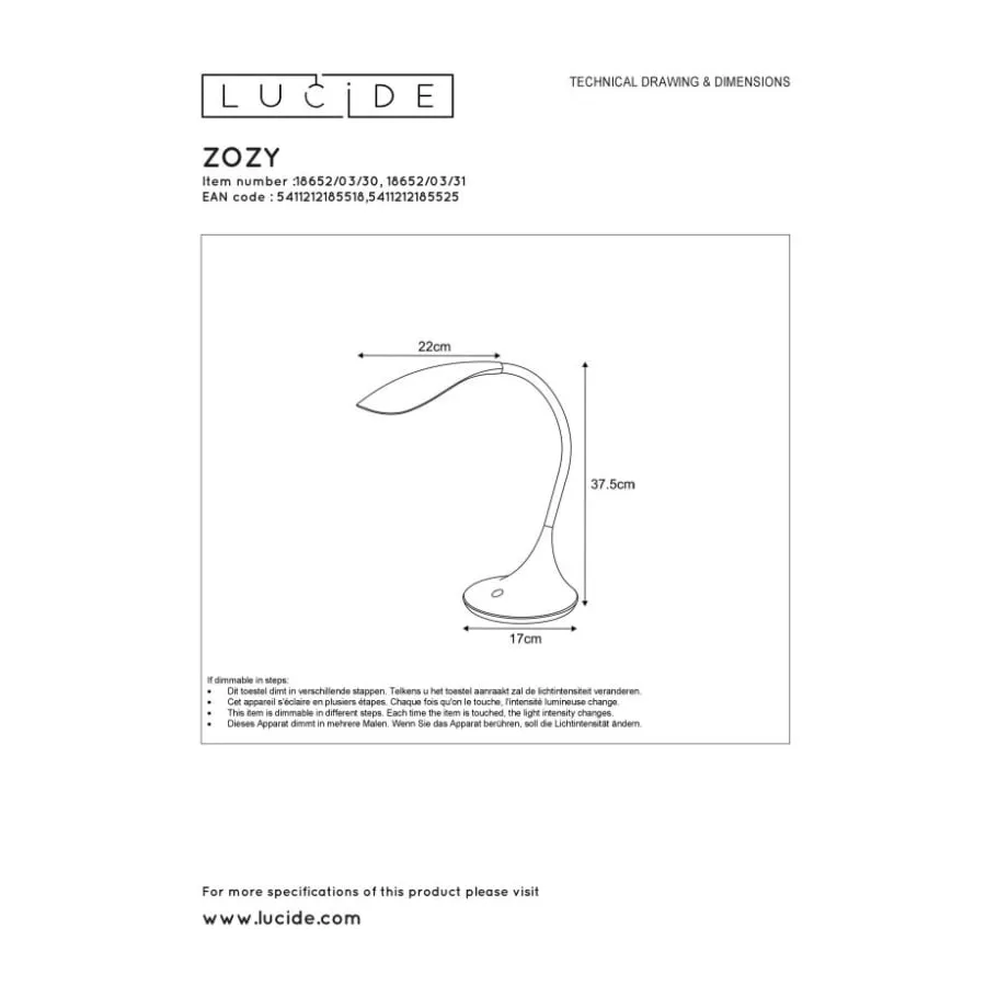 Lucide Emil LED Pöytävalaisin 7 Lucide Emil LED Pöytävalaisin - Image 5