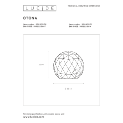 Lucide Otona Pöytävalaisin 10 Lucide Otona Pöytävalaisin -Konstsmide Kauppa 5411212210814 4