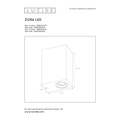 Lucide Zora Neliö LED Ulkoseinäspottivalaisin 10 Lucide Zora Neliö LED Ulkoseinäspottivalaisin -Konstsmide Kauppa 5411212221025 4