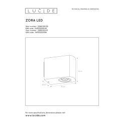 Lucide Zora Pyöreä LED Ulkoseinäspottivalaisin -Konstsmide Kauppa 5411212221056 4