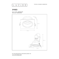 Lucide Embed Neliö Alasvalo -Konstsmide Kauppa 5411212221193 4