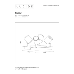 Lucide Rilou 4-os LED Kattospottivalaisin -Konstsmide Kauppa 5411212261991 4