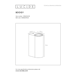 Lucide Boogy Ulkoseinävalaisin 8 Lucide Boogy Ulkoseinävalaisin -Konstsmide Kauppa 5411212271044 3