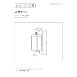 Lucide Clairette Liiketunnistimella LED Ulkoseinävalaisin 11 Lucide Clairette Liiketunnistimella LED Ulkoseinävalaisin -Konstsmide Kauppa 5411212281104 5