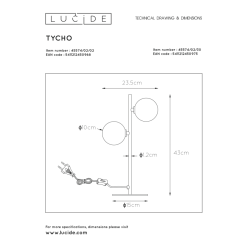 Lucide Tycho Pöytävalaisin 11 Lucide Tycho Pöytävalaisin -Konstsmide Kauppa 5411212450968 5