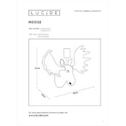 Lucide Moose Seinävalaisin -Konstsmide Kauppa 5411212470256 4