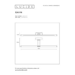 Lucide Gavin Kylpyhuonen Peilivalaisin -Konstsmide Kauppa 5411212480040 4