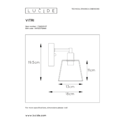 Lucide Vitri Seinävalaisin -Konstsmide Kauppa 5411212712660 4