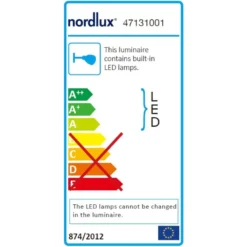 Nordlux Mason Led-seinävalaisin -Konstsmide Kauppa 5701581412187 5