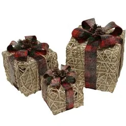 Konstsmide Kauppa 32 Nordic Winter Valoilla Punaiset Joulupaketit 3kpl