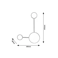Rabalux Amadeo LED Seinävalaisin -Konstsmide Kauppa 5998250362588 5