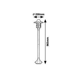 Rabalux Darrington Ulkopylväsvalaisin -Konstsmide Kauppa 5998250376806 4