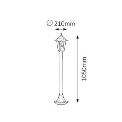 Rabalux Velence Pylväsvalaisin -Konstsmide Kauppa 5998250382104 2