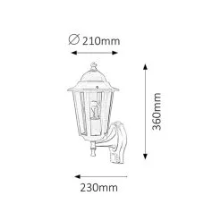 Rabalux Velence Ulkoseinävalaisin -Konstsmide Kauppa 5998250382173 2
