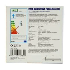 Led Energie 370lm Neliö Pinta 3CCT+himmennettävä Led Paneelivalo, Sisäänrakennettu Liitäntälaite -Konstsmide Kauppa 6418536007341 3