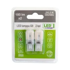 Led Energie G9 180lm 2kpl Ledlamppu