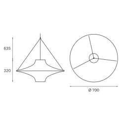 Innolux Lokki Ø700 Riippuvalaisin 11 Innolux Lokki Ø700 Riippuvalaisin -Konstsmide Kauppa 6420611989961 4