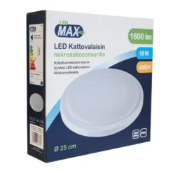 LED Max IP54 1600lm Kosteantilan Led Plafondi Liiketunnistimella -Konstsmide Kauppa 6430066037872 3