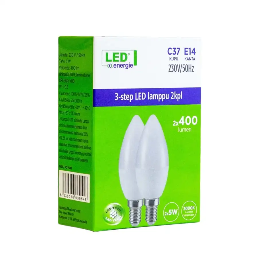 Led Energie E14 400lm 2kpl 3-step Led-kynttilälamppu 4 Led Energie E14 400lm 2kpl 3-step Led-kynttilälamppu - Image 2