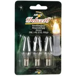 Airam 3 W 14V E10 3 Kpl Varalamppu