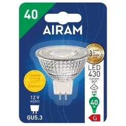 Airam GU5,3 MR16 12V 6,2W 2700K 520lm Led Kohdelamppu 5 Airam GU5,3 MR16 12V 6,2W 2700K 520lm Led Kohdelamppu -Konstsmide Kauppa 6435200248428