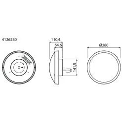 Airam Zeo Duo 280mm 3000/4000K Ledplafondi Kattopistotulpalla -Konstsmide Kauppa 6435200249098 5