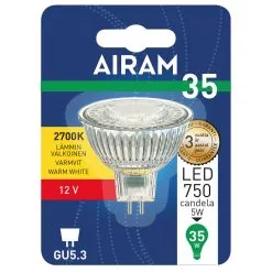 Airam GU5,3 MR16 12V 4,5W 2700K 400lm Led Kohdelamppu -Konstsmide Kauppa 6435200253057