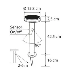 Airam Alan Solar 45cm Pihavalaisin 7 Airam Alan Solar 45cm Pihavalaisin -Konstsmide Kauppa 6435200263254 3