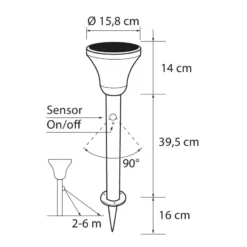 Airam Alex Solar 53cm Pihavalaisin -Konstsmide Kauppa 6435200263278 3