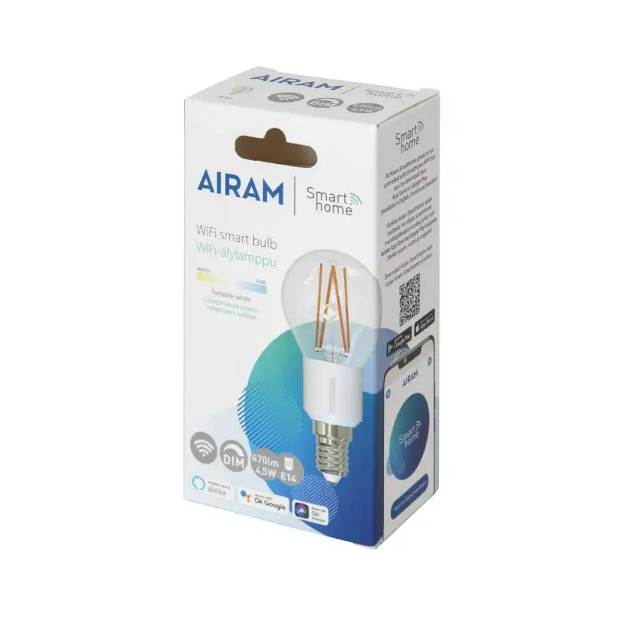 Airam Smart Wifi E14 4,5W 470lm Led Koristeälylamppu 3 Airam Smart Wifi E14 4,5W 470lm Led Koristeälylamppu