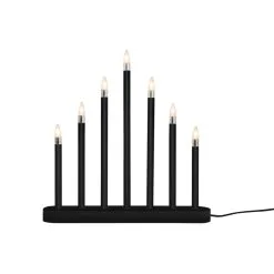 Airam Mila LED-kynttelikkö 7-os. Musta