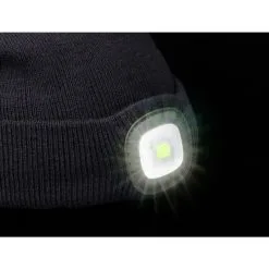 BrightSolar Beanie USB-ladattava LED Pipo, Musta -Konstsmide Kauppa 6438014204420 2