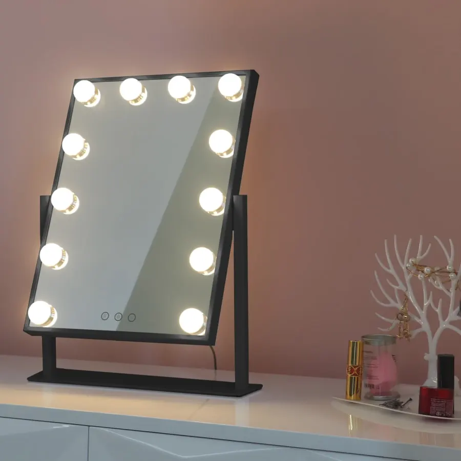 Lumio Lights Hollywood Peili 12 Lamppua Musta 6 Lumio Lights Hollywood Peili 12 Lamppua Musta - Image 4