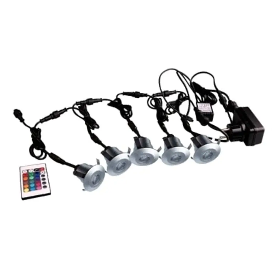 Axxel 5-osainen RGB Led Terassivalosarja + Kauko-ohjain 3 Axxel 5-osainen RGB Led Terassivalosarja + Kauko-ohjain