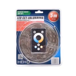 HEHQ IP44 2700K-6500K 5m Himmennettävä Ledvalonauha Kauko-ohjaimella